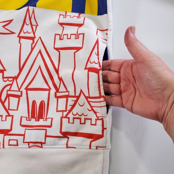 7558 * Disneyland Resort 2021 Full Zip Hoodie Blue White Red Size XL - Picture 10 of 14